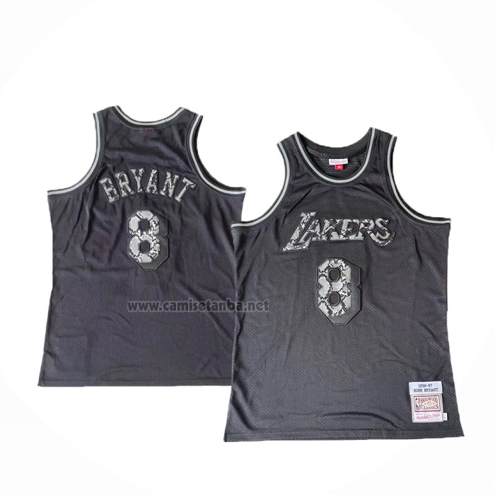 Camiseta Los Angeles Lakers Kobe Bryant #8 Swingman Mitchell & Ness 1996-97 Negro